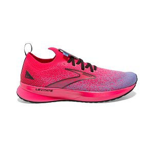 Brooks Levitate StealthFit 5 Womens Road Running Shoes Pink/Black/Blue | USA-DST748295